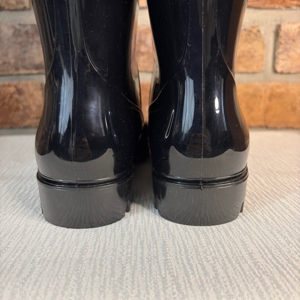 Time and Tru Glossy Black Women's Rain Boots - Picture 3 of 12